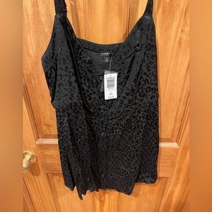 Torrid size 2 leopard print button design challis cami NWT